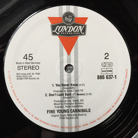 Fine Young Cannibals : Don't Look Back (12")