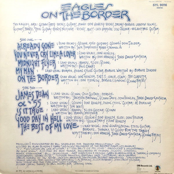Eagles : On The Border (LP, Album, Tex)