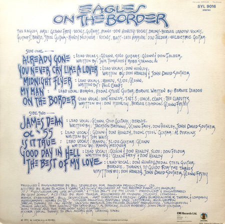 Eagles : On The Border (LP, Album, Tex)