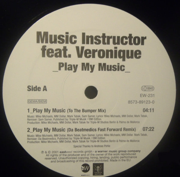 Music Instructor Feat. Veronique (7) : Play My Music (12")