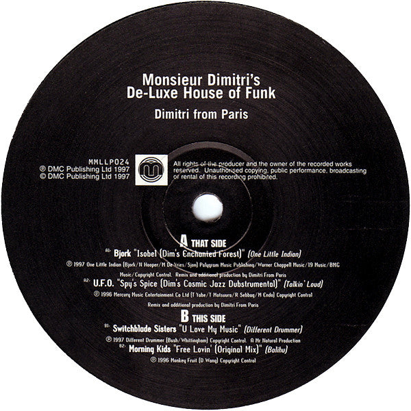 Dimitri From Paris : Monsieur Dimitri's De-Luxe House Of Funk (3xLP, Comp, Ltd)