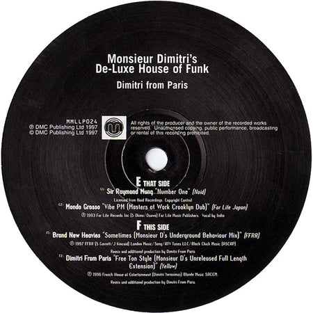 Dimitri From Paris : Monsieur Dimitri's De-Luxe House Of Funk (3xLP, Comp, Ltd)