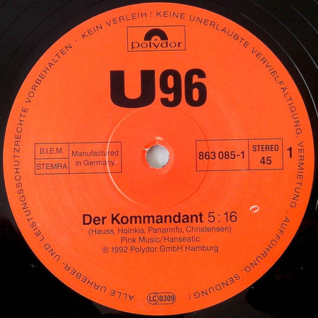 U96 : Der Kommandant / Come 2Gether (12")