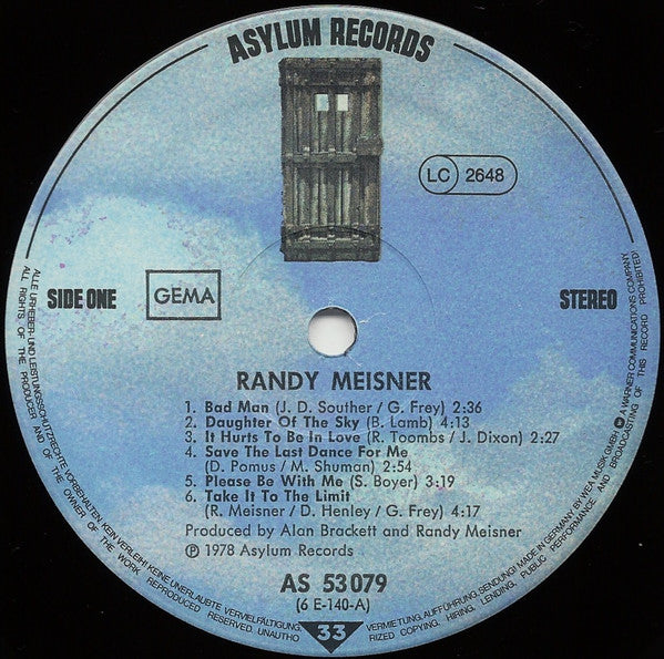 Randy Meisner : Randy Meisner (LP, Album)