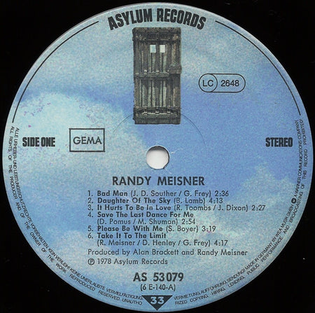 Randy Meisner : Randy Meisner (LP, Album)