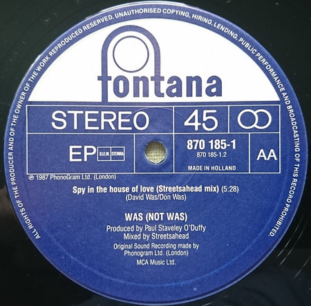 Was (Not Was) : Spy In The House Of Love (12", EP)