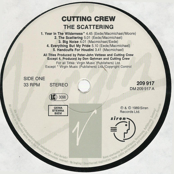 Cutting Crew : The Scattering (LP, Album)