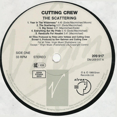 Cutting Crew : The Scattering (LP, Album)