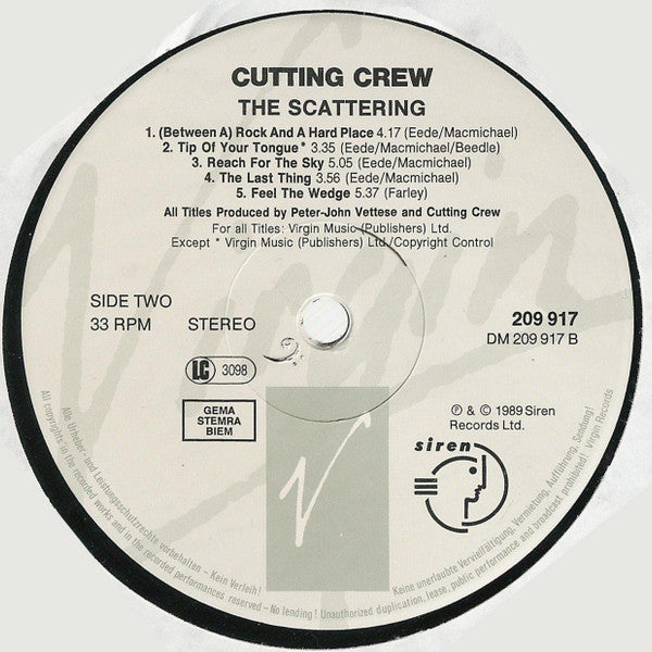 Cutting Crew : The Scattering (LP, Album)