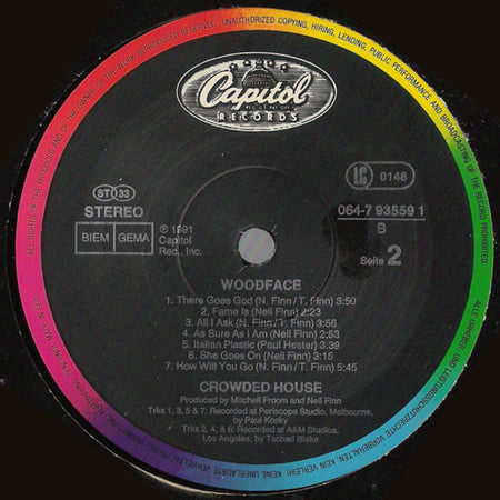 Crowded House : Woodface (LP, Album)