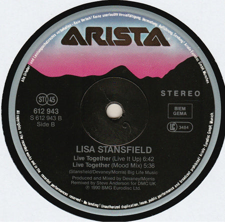 Lisa Stansfield : Live Together (Remix) (12", Maxi)