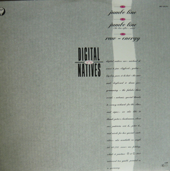 Digital Natives : Jumbo Line (12", Ltd, Whi)