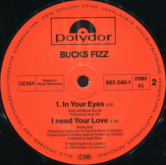 Bucks Fizz : New Beginning (Mamba Seyra) (12", Maxi)