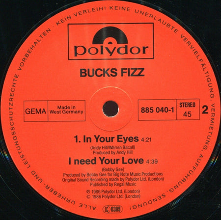 Bucks Fizz : New Beginning (Mamba Seyra) (12", Maxi)