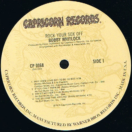 Bobby Whitlock : Rock Your Sox Off (LP, Album)