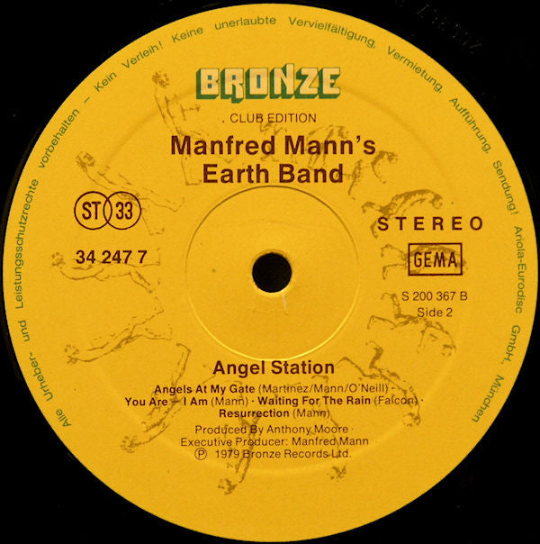 Manfred Mann's Earth Band : Angel Station (LP, Album, Club)