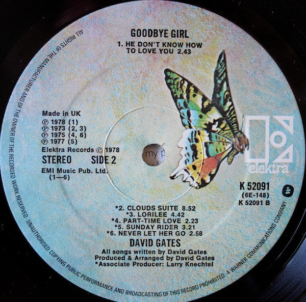 David Gates : Goodbye Girl (LP, Album)