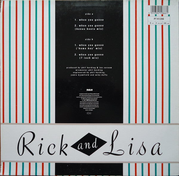 Rick Astley And Lisa Fabien : When You Gonna (12", Maxi)