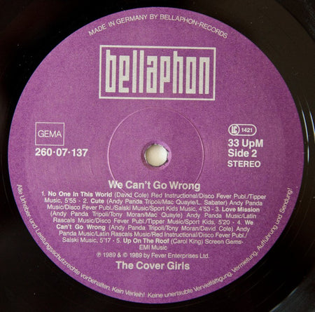 The Cover Girls : We Can't Go Wrong (LP, Album)