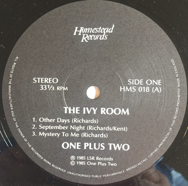 One Plus Two : The Ivy Room (LP, Album)