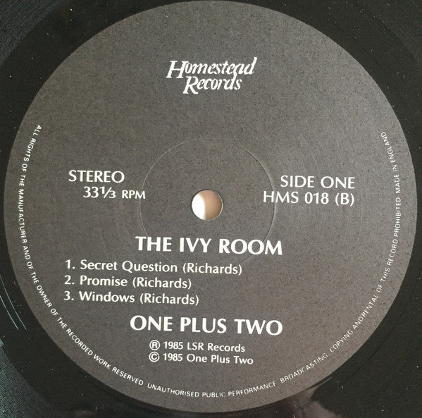 One Plus Two : The Ivy Room (LP, Album)