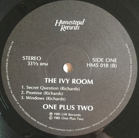 One Plus Two : The Ivy Room (LP, Album)