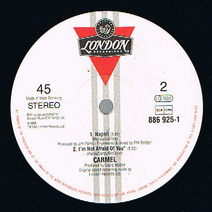 Carmel (2) : I'm Over You (12")