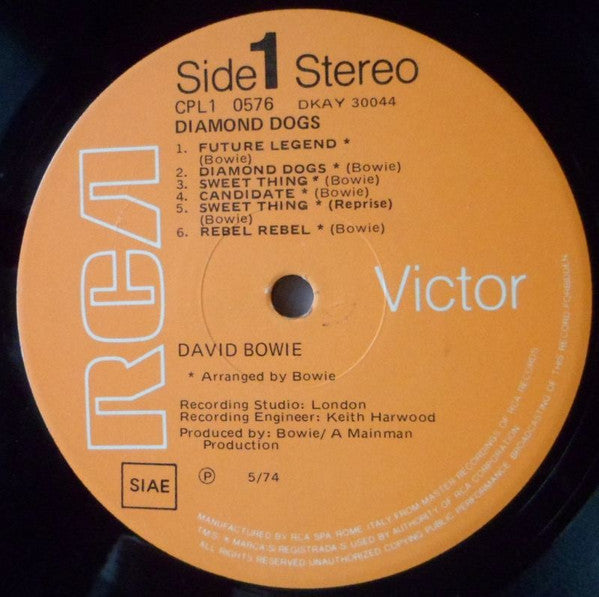 Bowie* : Diamond Dogs (LP, Album, Gat)