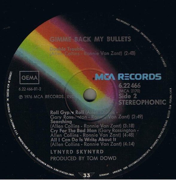 Lynyrd Skynyrd : Gimme Back My Bullets (LP, Album)
