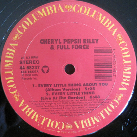 Cheryl Pepsii Riley & Full Force : Every Little Thing About You (12")