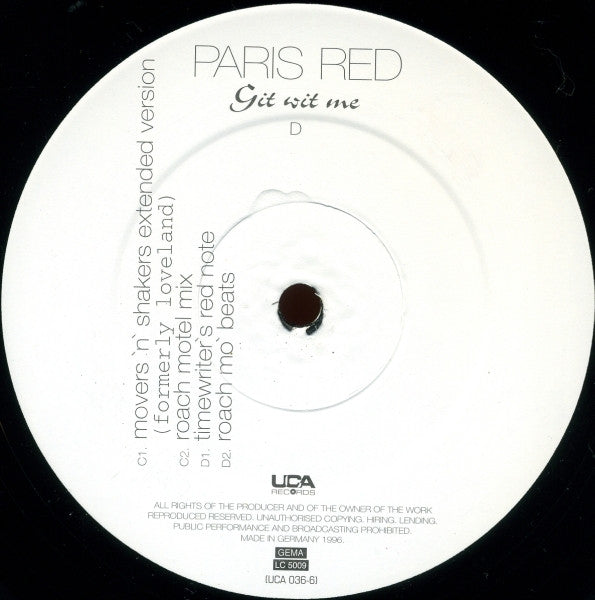 Paris Red : Git Wit Me (2x12", Gat)