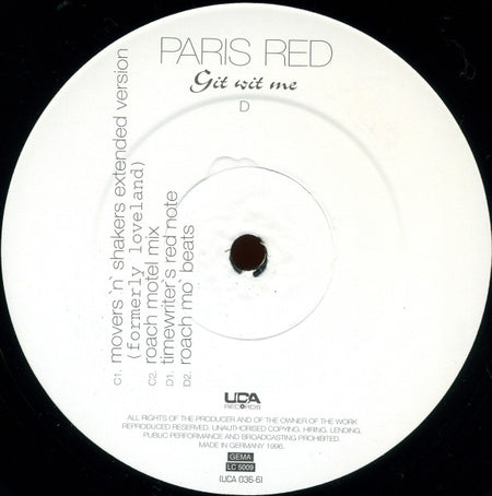 Paris Red : Git Wit Me (2x12", Gat)