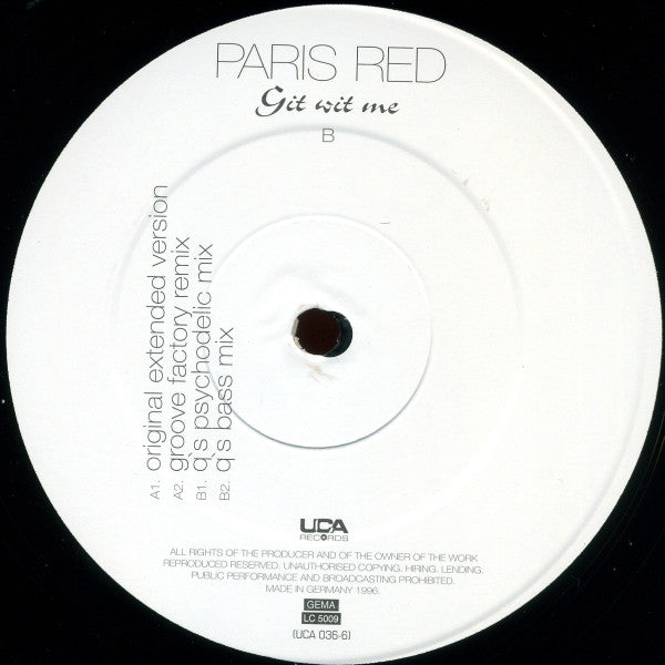 Paris Red : Git Wit Me (2x12", Gat)