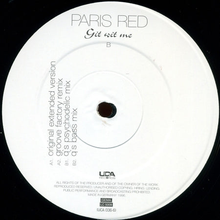 Paris Red : Git Wit Me (2x12", Gat)