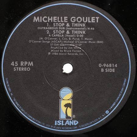 Michelle Goulet : Stop & Think (12")