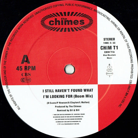 The Chimes : I Still Haven't Found What I'm Looking For (12")