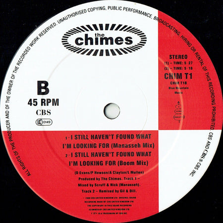 The Chimes : I Still Haven't Found What I'm Looking For (12")