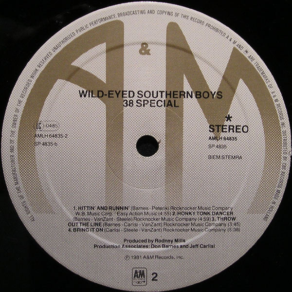 38 Special (2) : Wild-Eyed Southern Boys (LP, Album)