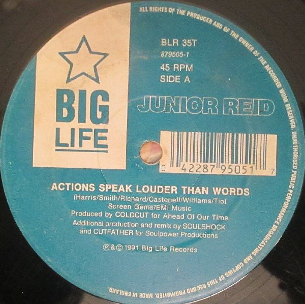 Junior Reid : Actions Speak Louder Than Words (12")