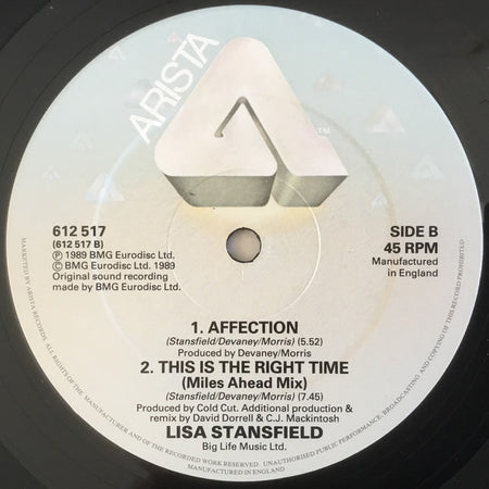Lisa Stansfield : This Is The Right Time (12", Single)