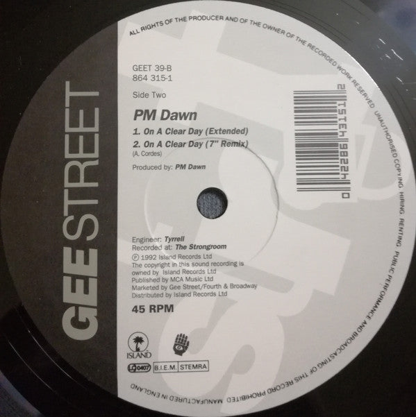 P.M. Dawn : I'd Die Without You (12", Single)