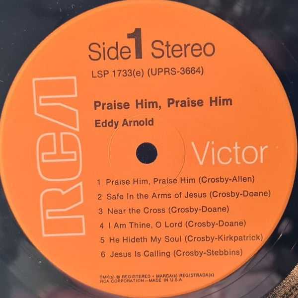 Eddy Arnold : Praise Him, Praise Him (LP, Album, RE, Ora)