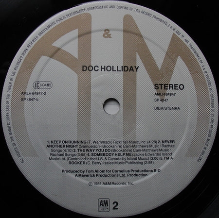 Doc Holliday (3) : Doc Holliday (LP, Album)