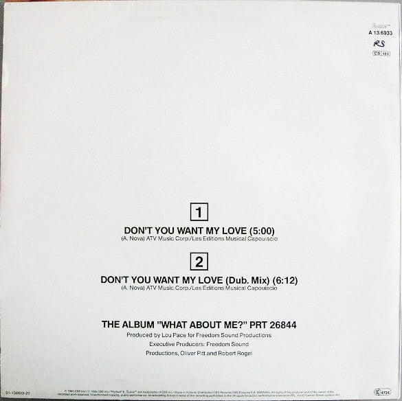 Nicole J McCloud : Don't You Want My Love (Maxi Club Version) (12", Maxi)