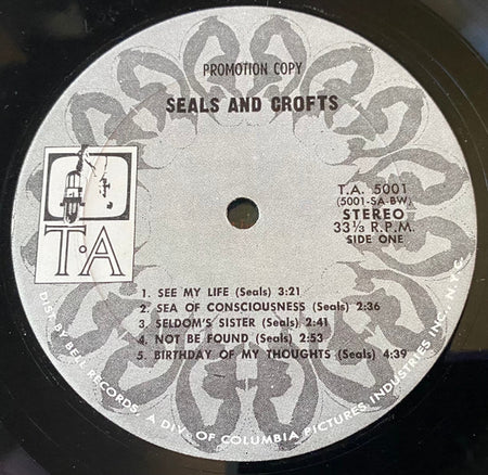 Seals & Crofts : Seals And Crofts (LP, Album, Promo)