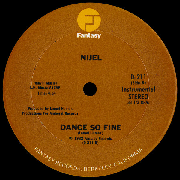 Nijel : Dance So Fine (12")