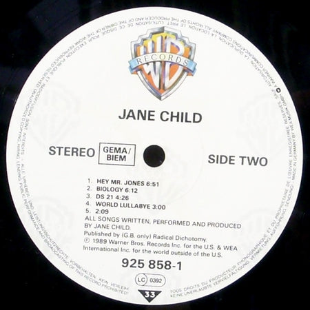 Jane Child : Jane Child (LP, Album)