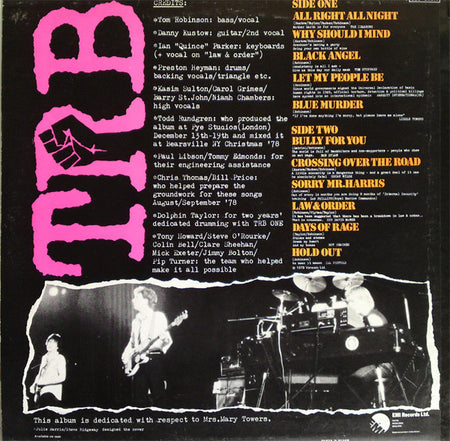 Tom Robinson Band : TRB Two (LP, Album)