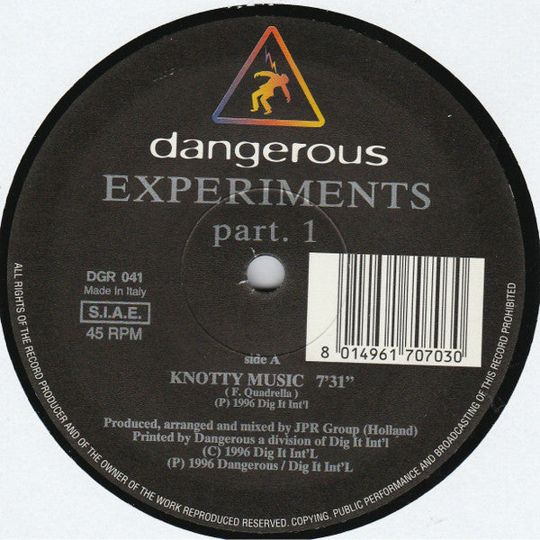 JPR Group : Experiments part. 1 (12")