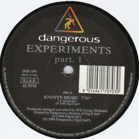 JPR Group : Experiments part. 1 (12")